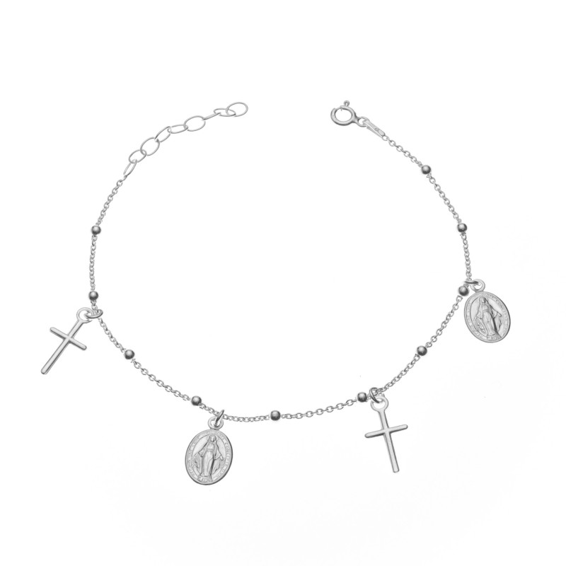 Pulsera de la Milagrosa y Cruces 